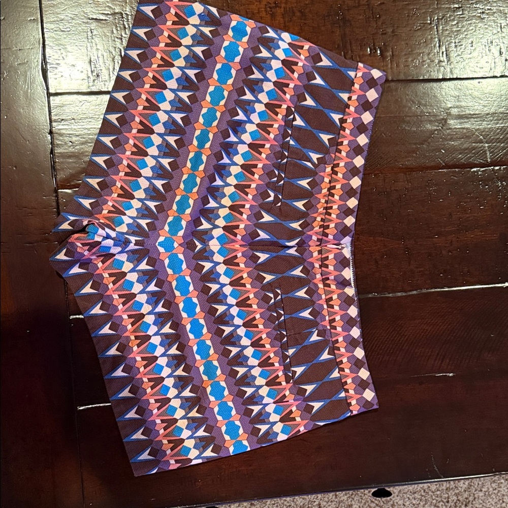 J Crew Colorful Geometric Patterned Skirt